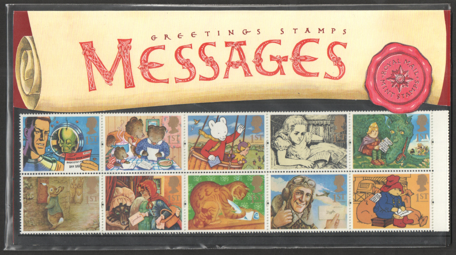 (image for) 1994 Messages Greetings Booklet Pane Presentation Pack G3 - KX6 / DB13(7) - Click Image to Close